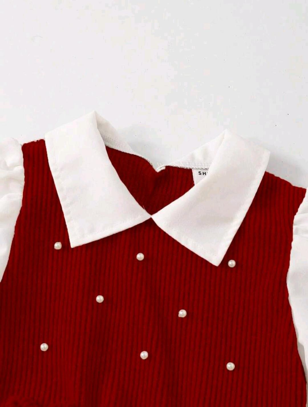 Girls' Bow Print Two-Piece Outfit – Ages 4–7