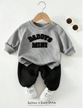 Baby "Daddy's Mini" Sweatshirt & Corduroy Pants Set