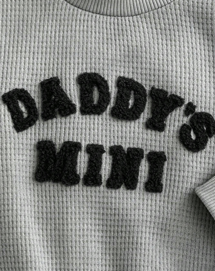 Baby "Daddy's Mini" Sweatshirt & Corduroy Pants Set