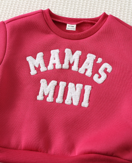 Baby Girls Mama's Mini Sweatshirt & Striped Leggings Set