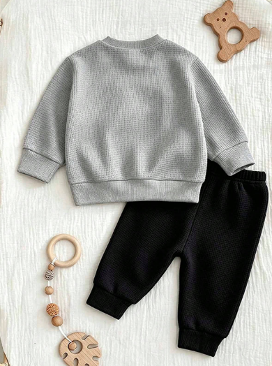 Baby "Daddy's Mini" Sweatshirt & Corduroy Pants Set