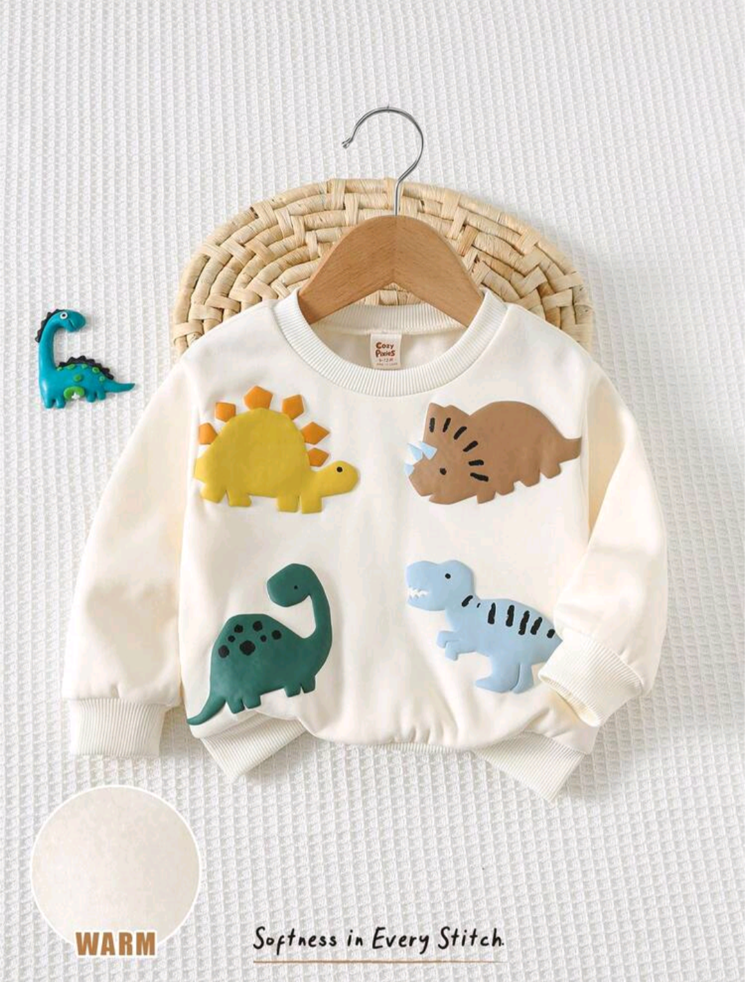 Baby & Toddler Dinosaur Appliqué Sweatshirt
