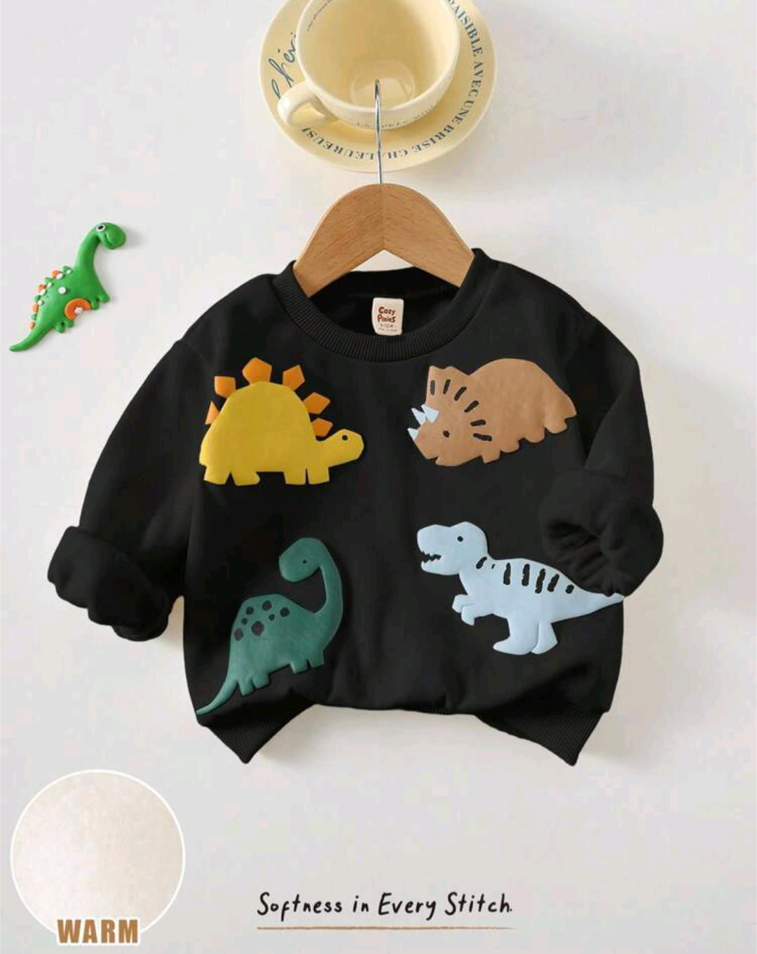 Baby & Toddler Dinosaur Appliqué Sweatshirt