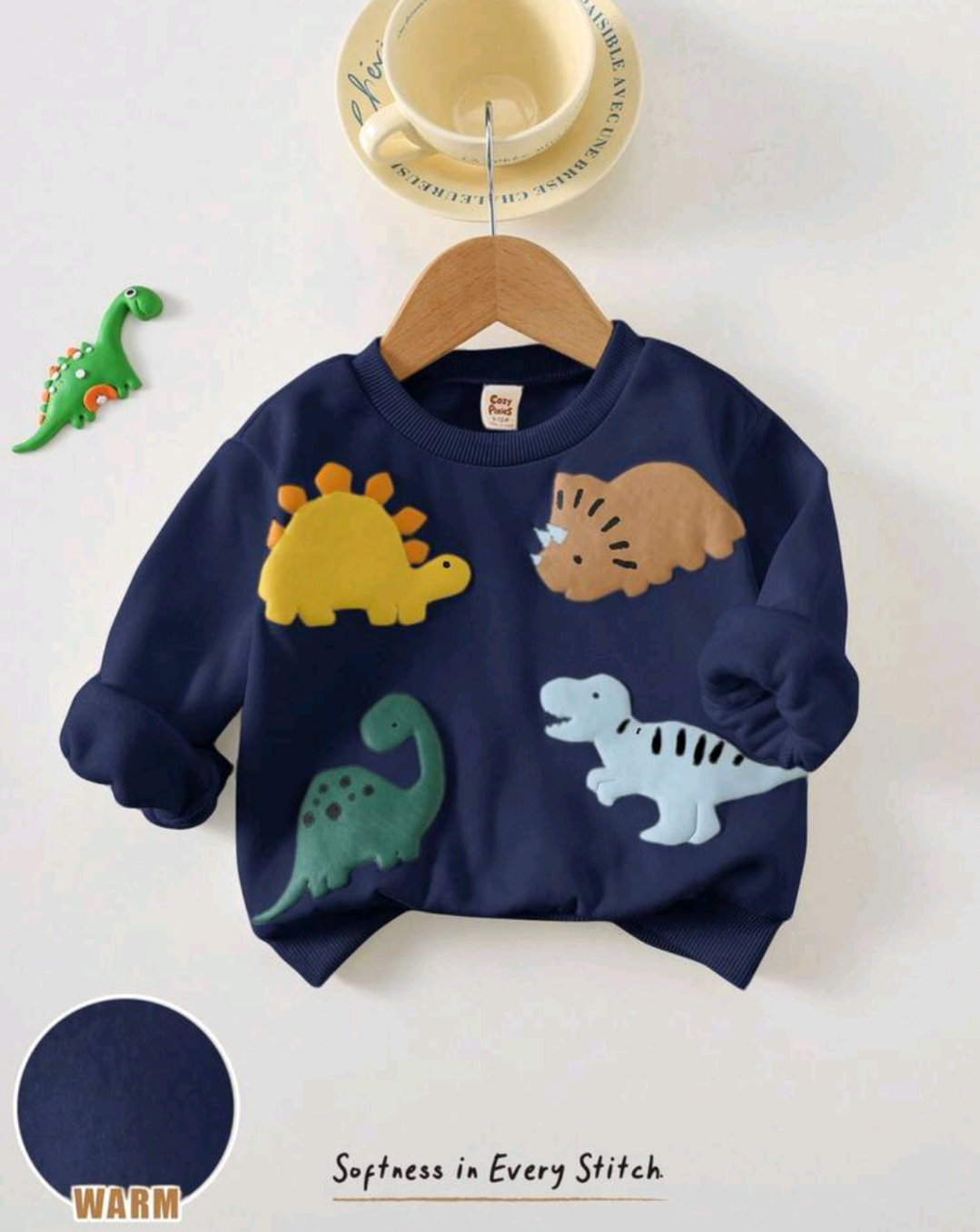 Baby & Toddler Dinosaur Appliqué Sweatshirt