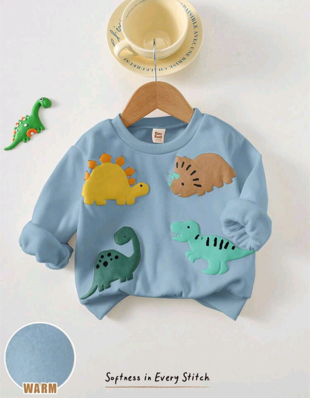 Baby & Toddler Dinosaur Appliqué Sweatshirt