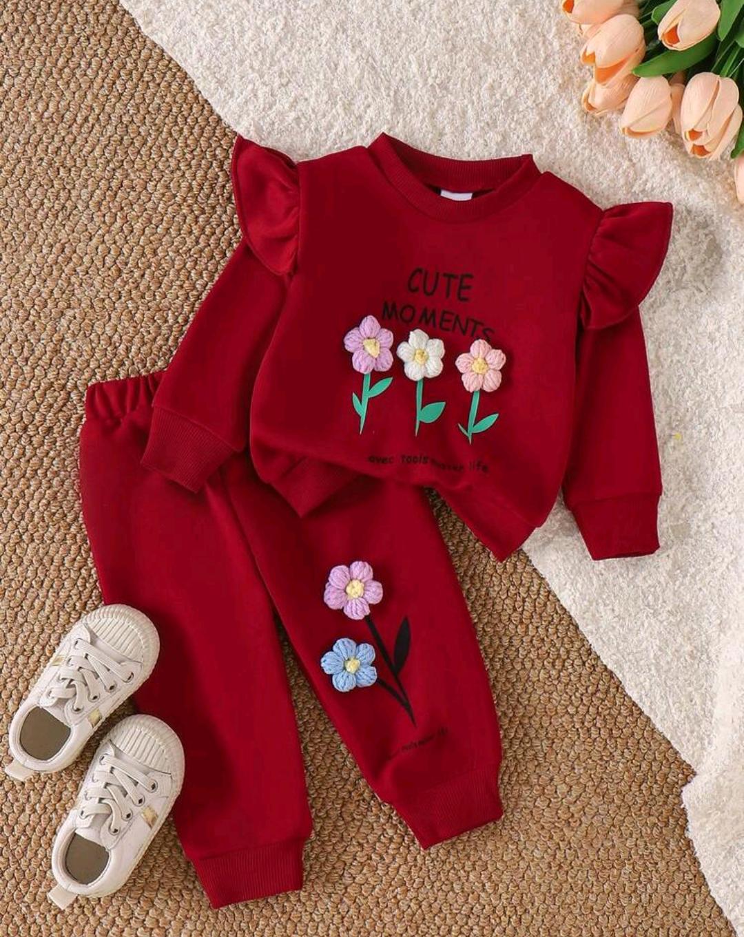 Baby Girl Ruffle Floral 2-Piece Outfit Set