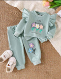 Baby Girl Ruffle Floral 2-Piece Outfit Set