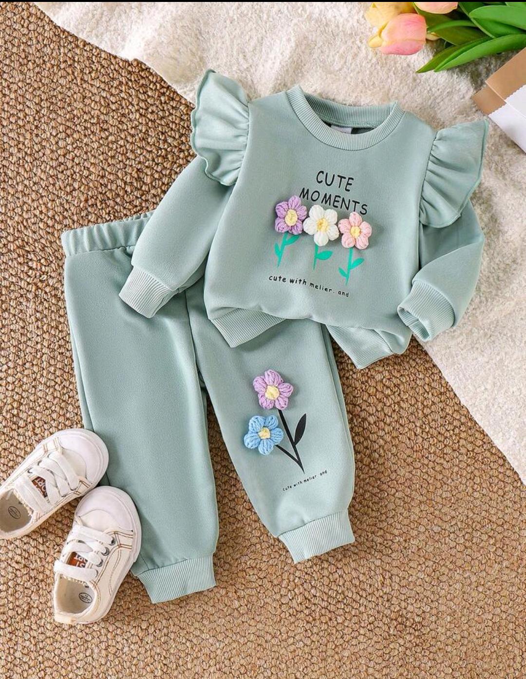 Baby Girl Ruffle Floral 2-Piece Outfit Set