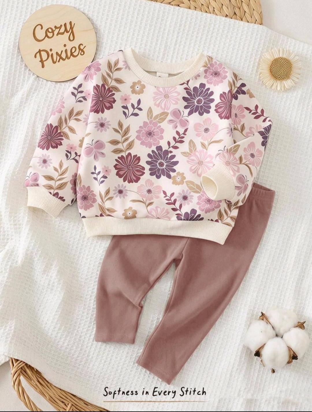 Baby Sweatshirt and Trousers 2-Piece Set