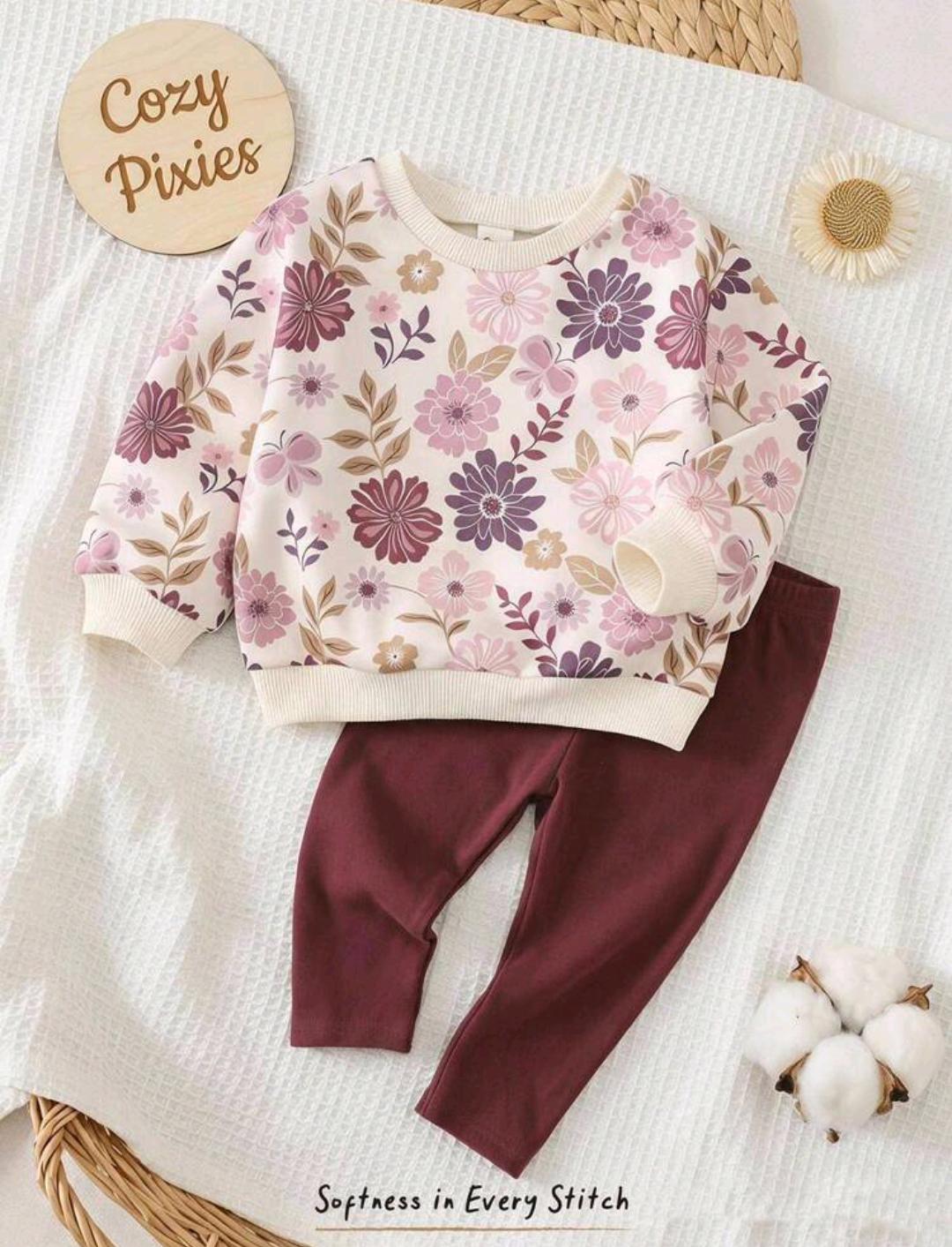 Baby Sweatshirt and Trousers 2-Piece Set