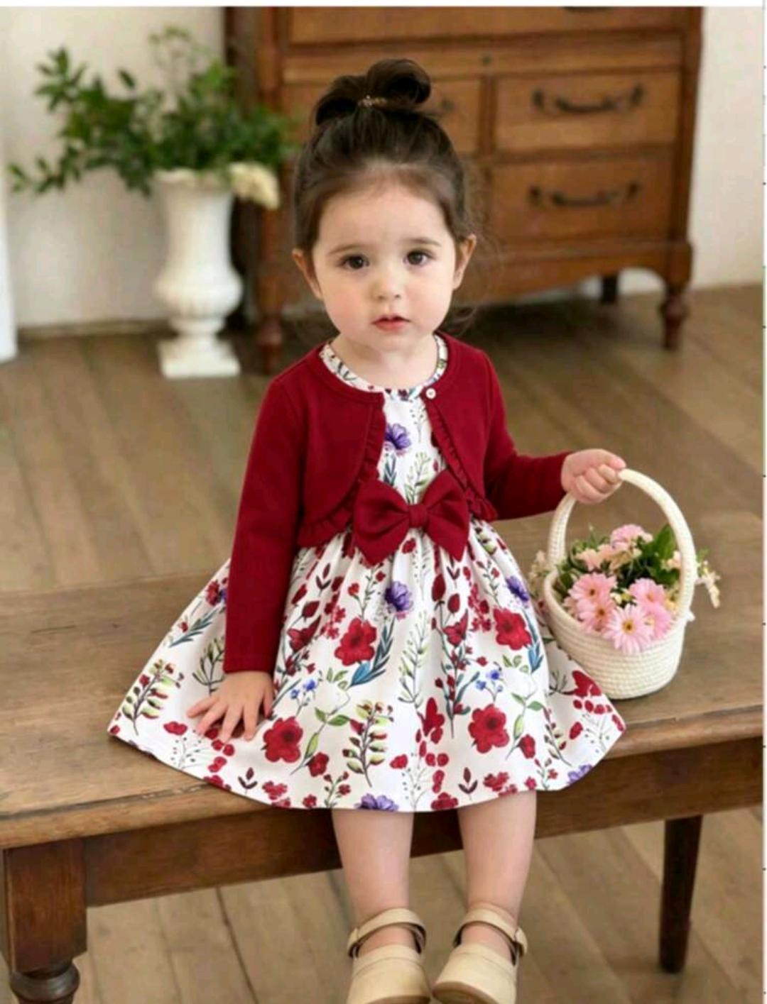 Baby Girl Knitted Top & Frock Set