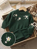Floral Embroidered Sweater Set for Babies & Toddlers