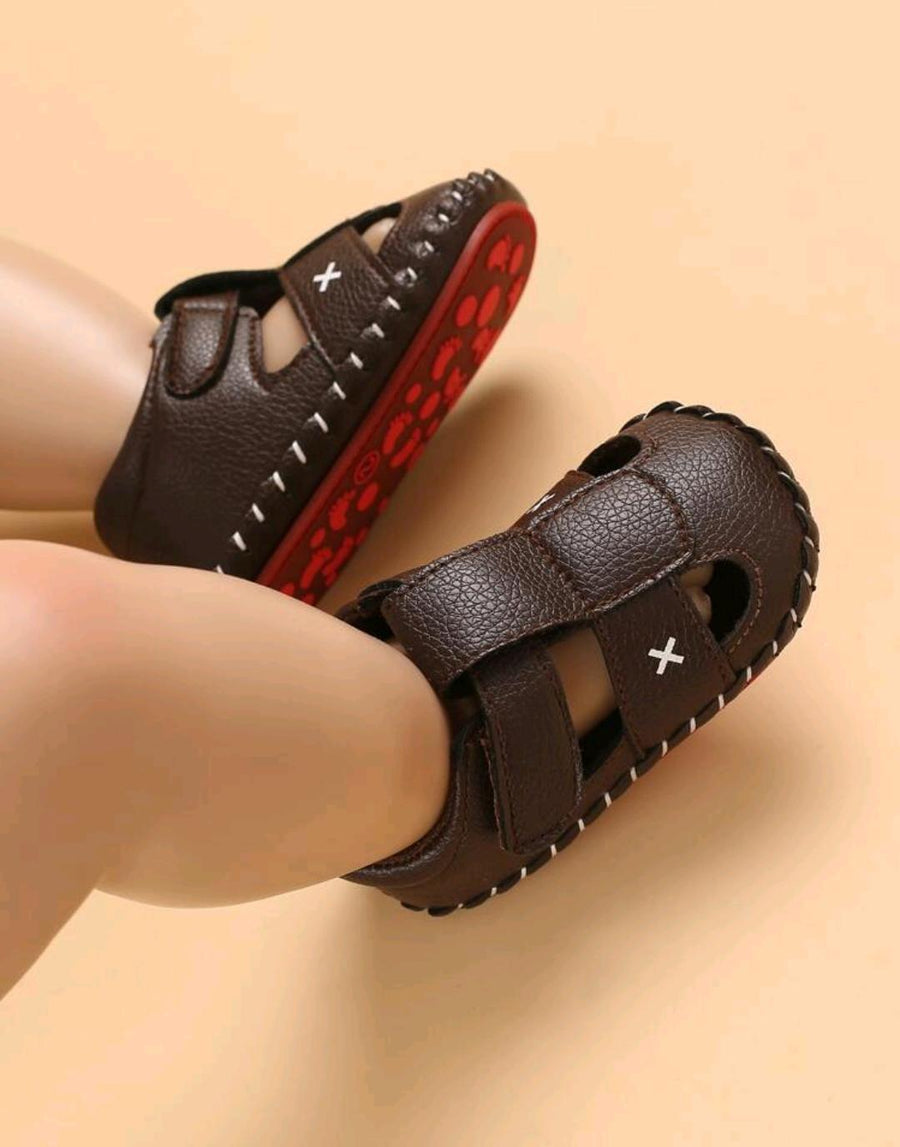 Baby Brown Soft Sole Velcro Sandal Shoes | EUR 19–21