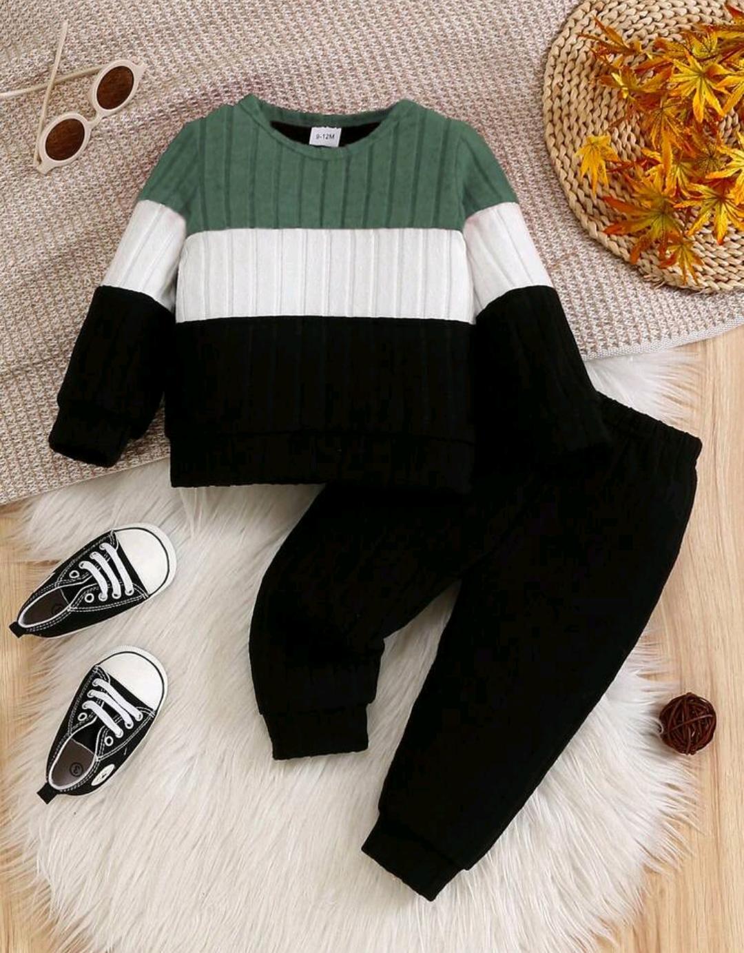 Ribbed Trouser and Shirt Set for Kids