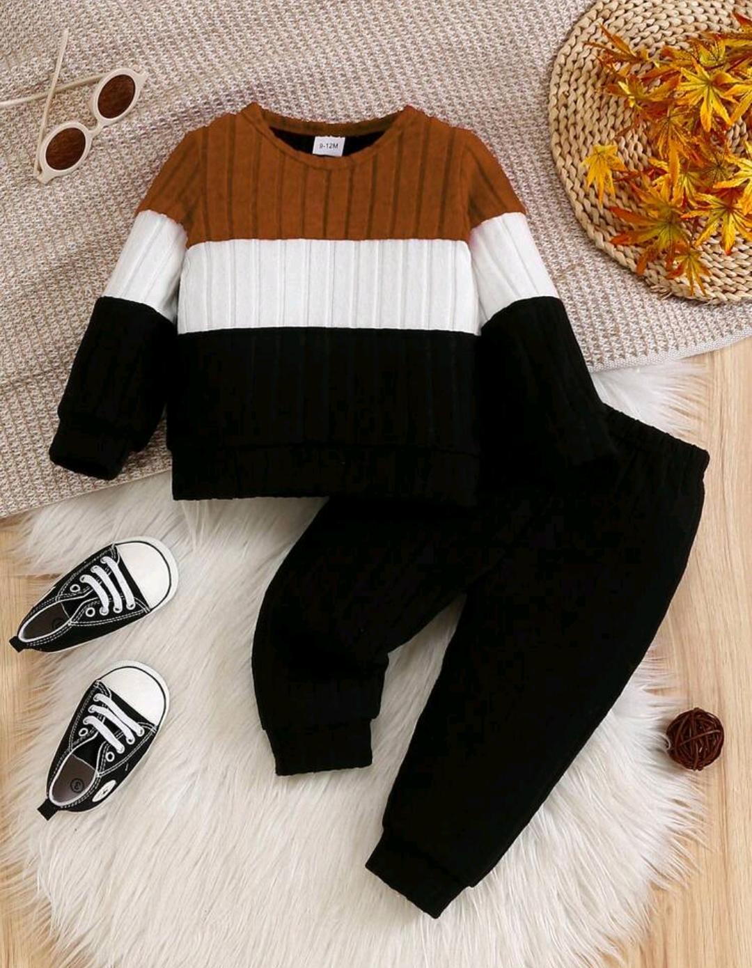 Ribbed Trouser and Shirt Set for Kids