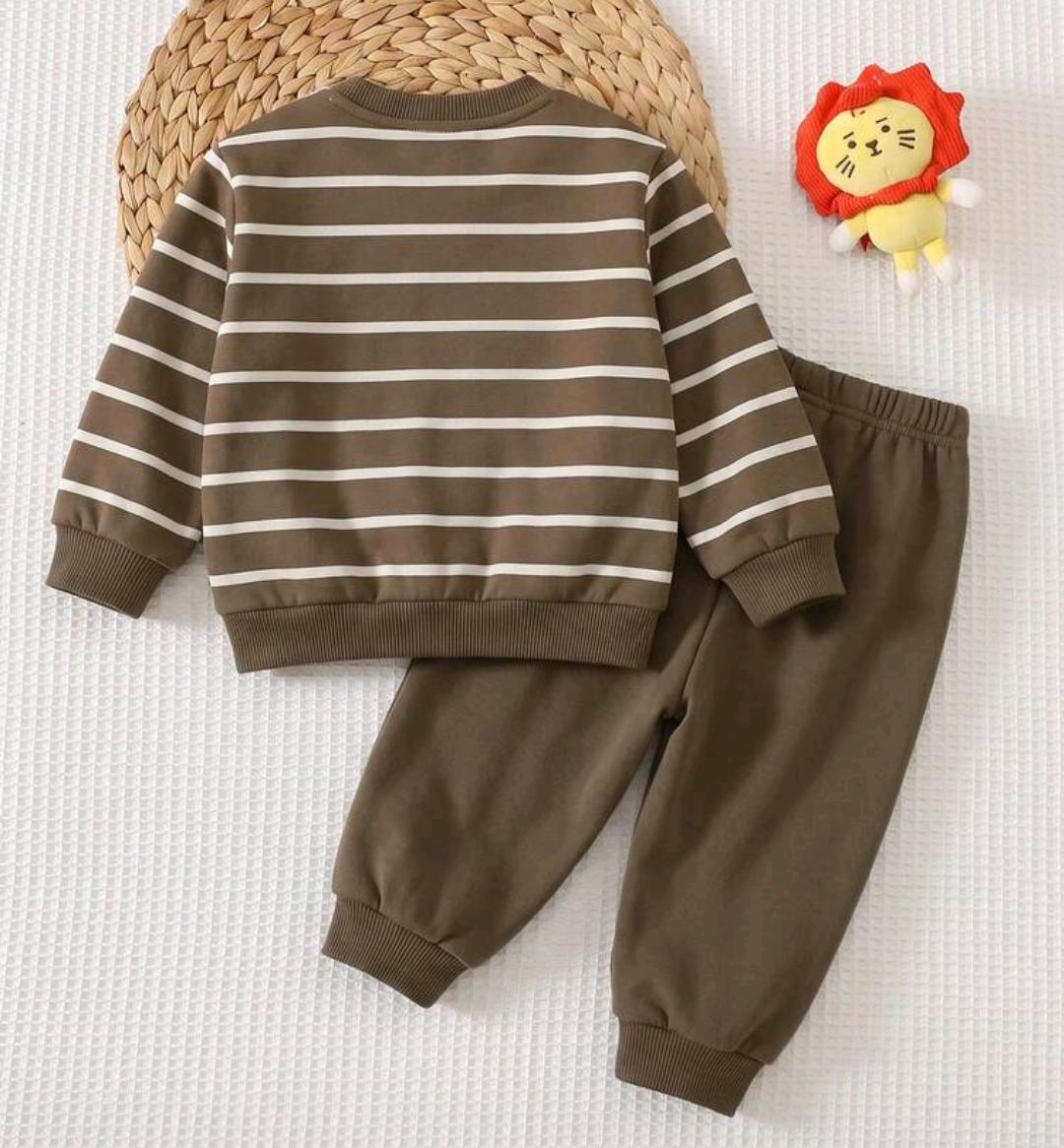 Embroidered Shirt & Printed Trouser Set for Babies & Toddlers