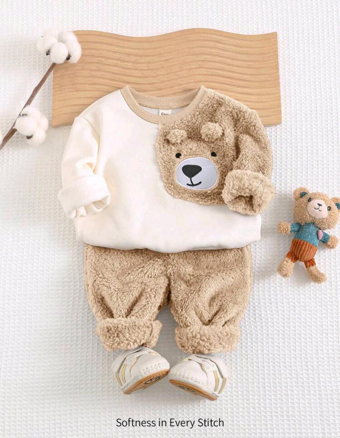 Bear Face Fleece Winter Set for Babies & Toddlers