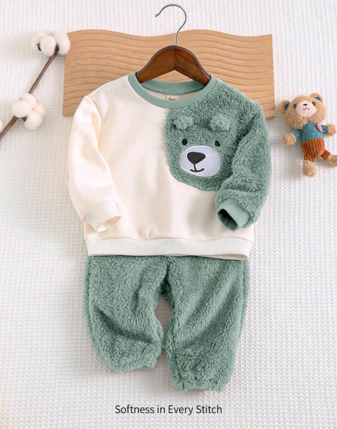 Bear Face Fleece Winter Set for Babies & Toddlers