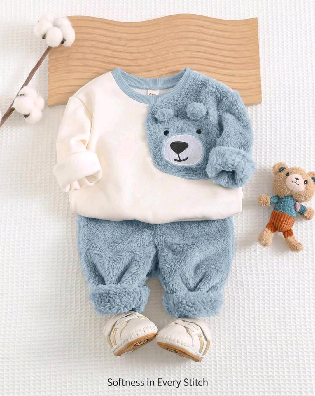 Bear Face Fleece Winter Set for Babies & Toddlers
