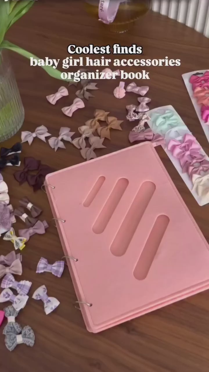 Girls Hair Clip & Bow Organizer Book