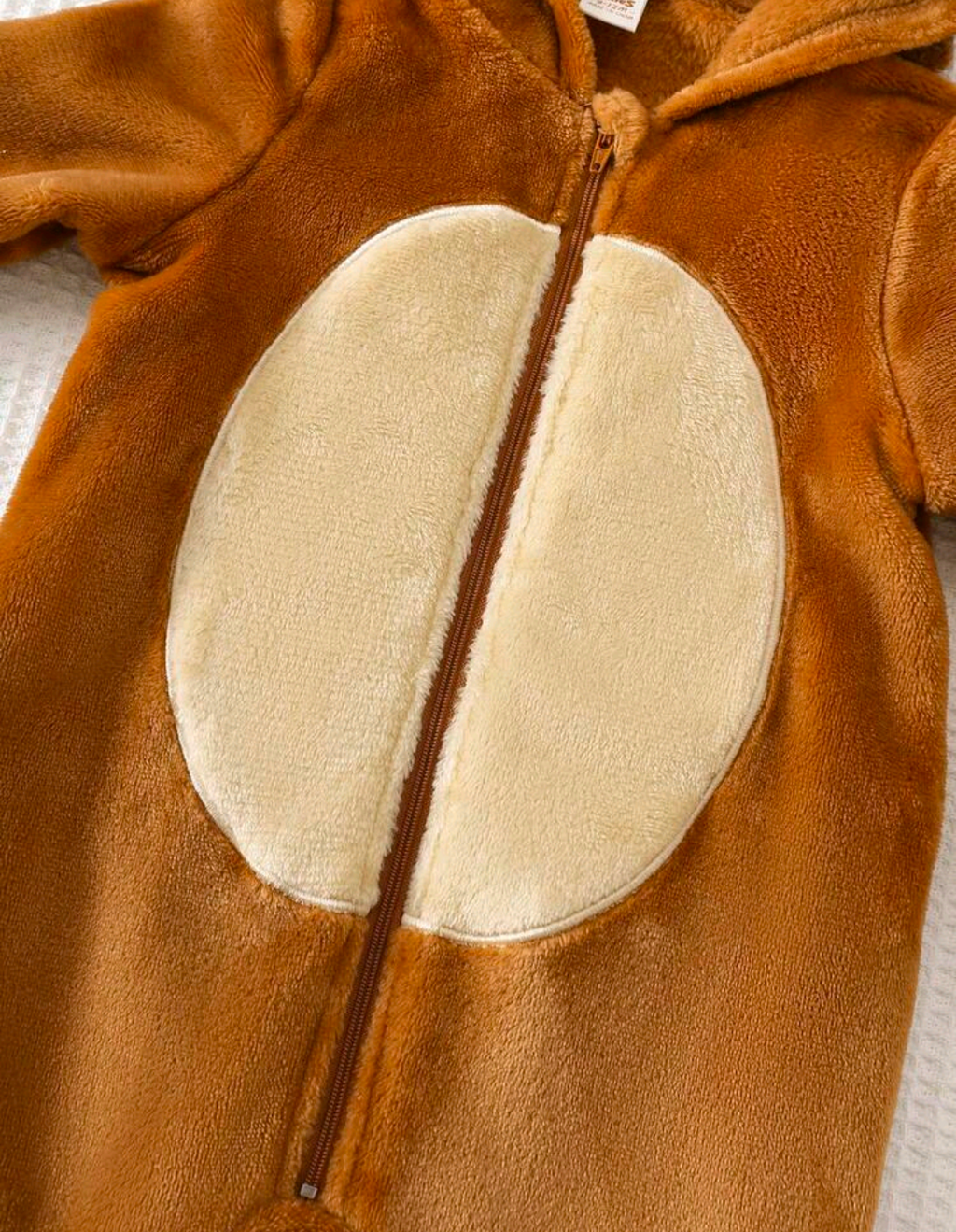 Little Lion Plush Hooded Baby Romper – Brown