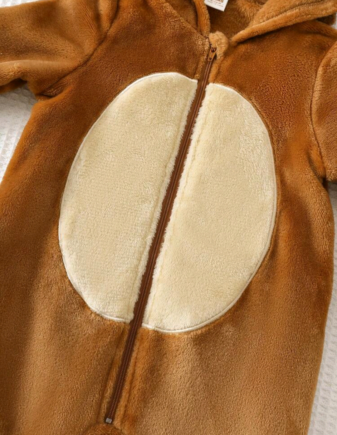 Little Lion Plush Hooded Baby Romper – Brown