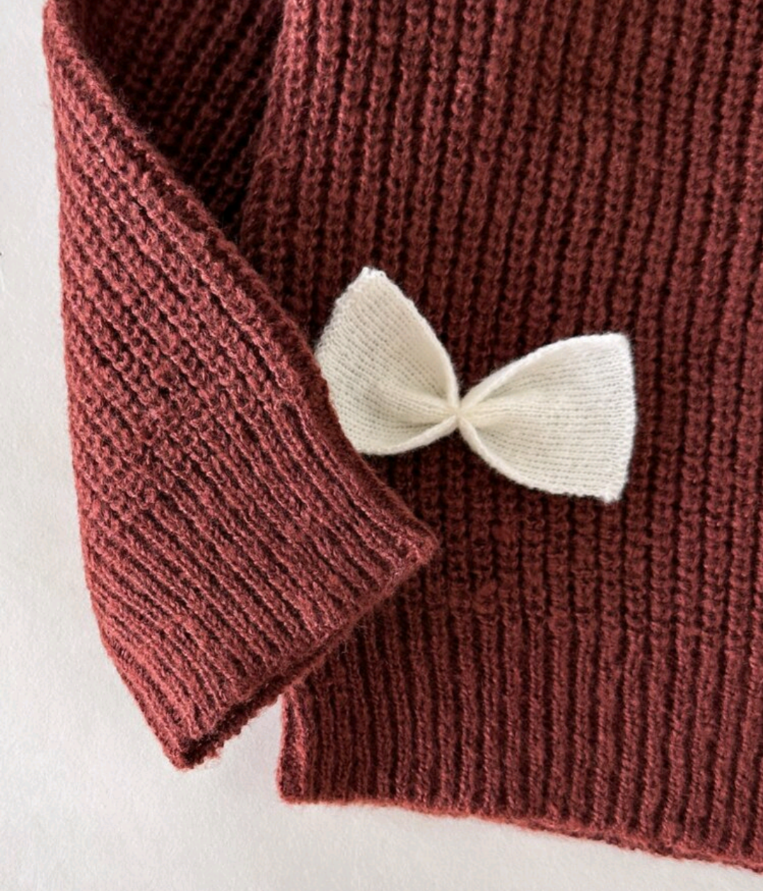 Girls Halloween Pumpkin & Bow Knit Sweater