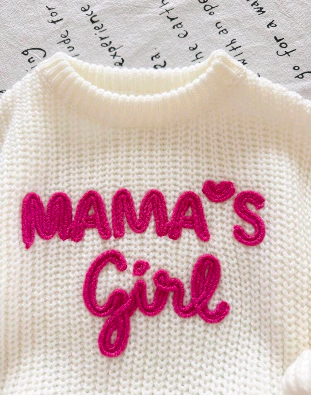 Mama's Girl Chunky Knit Sweater for Baby & Kids