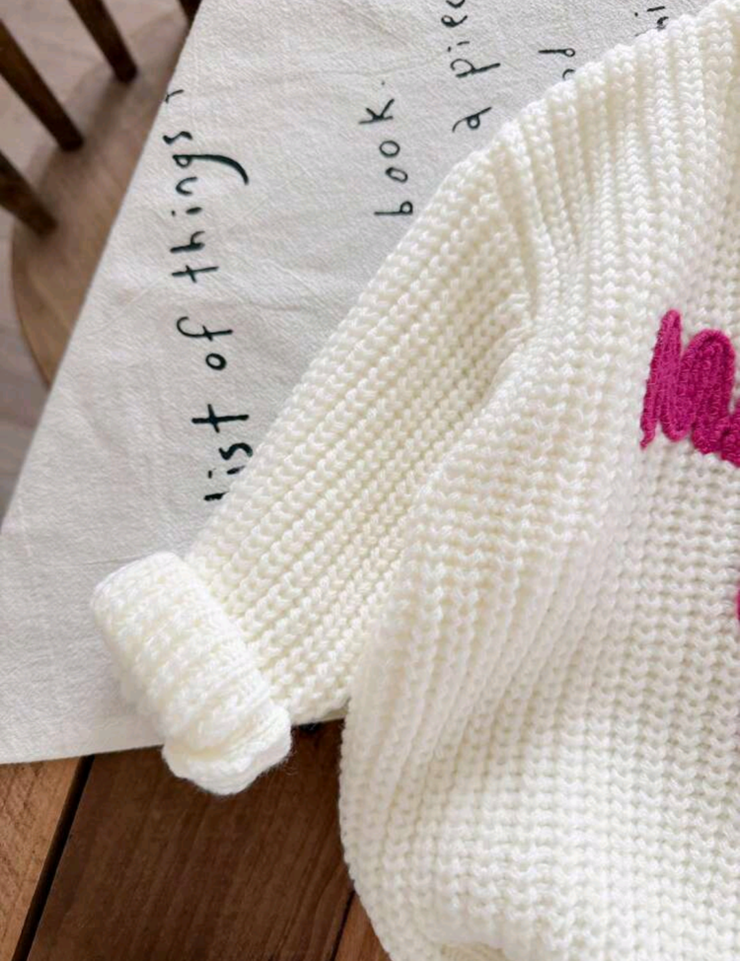Mama's Girl Chunky Knit Sweater for Baby & Kids