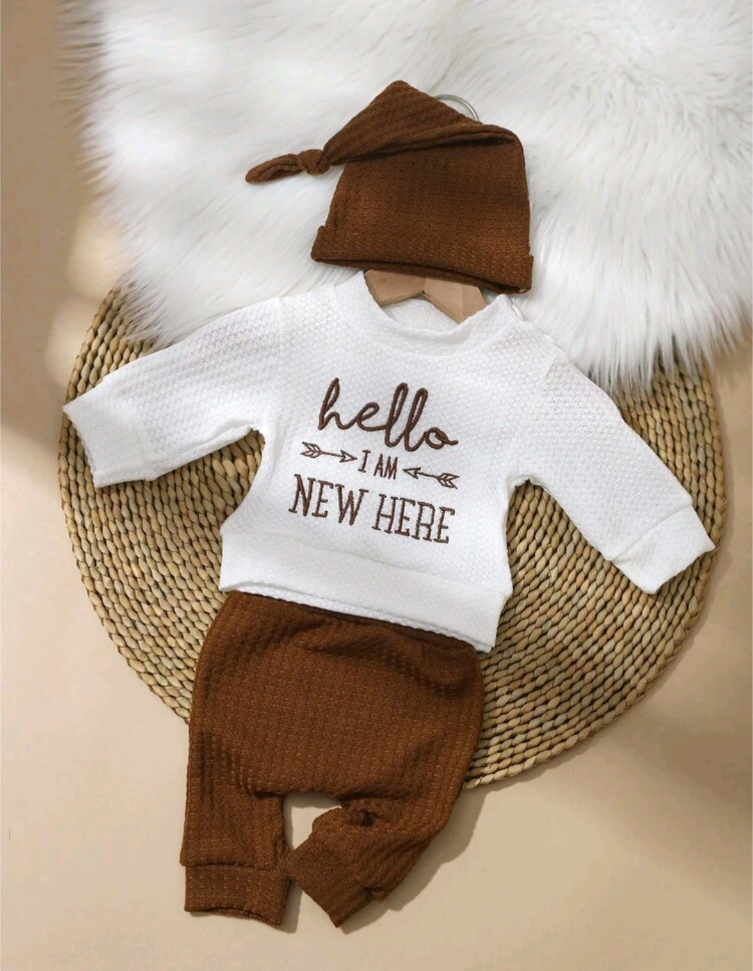 Hello I Am New Here Newborn Coming Home Set