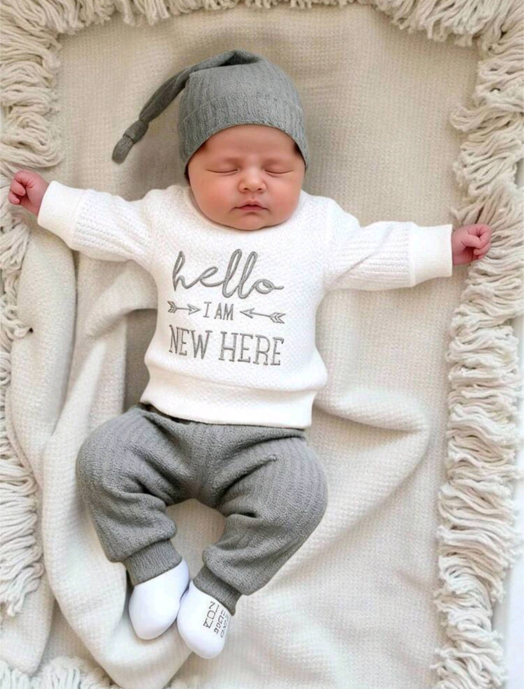 Hello I Am New Here Newborn Coming Home Set
