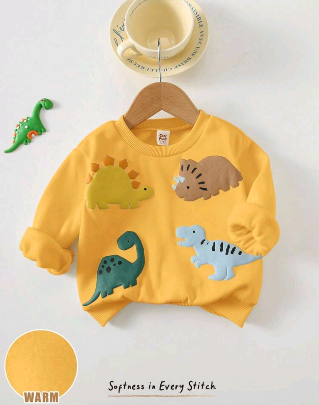 Baby & Toddler Dinosaur Appliqué Sweatshirt