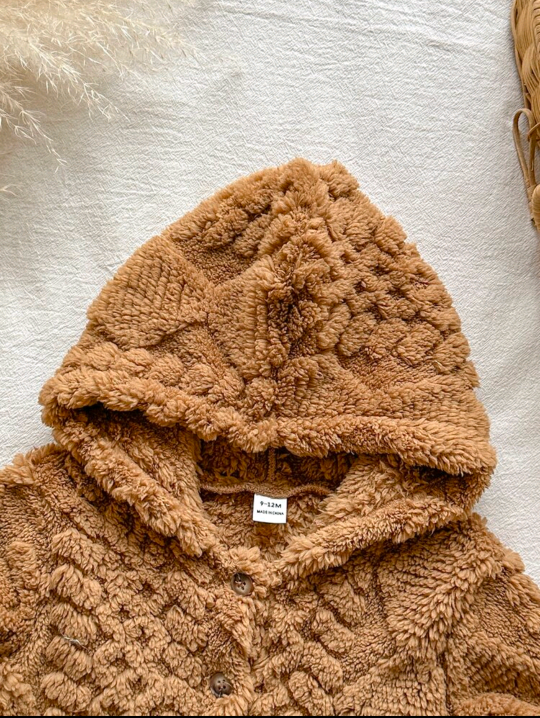 Baby & Toddler Caramel Teddy Fleece Hooded Jacket