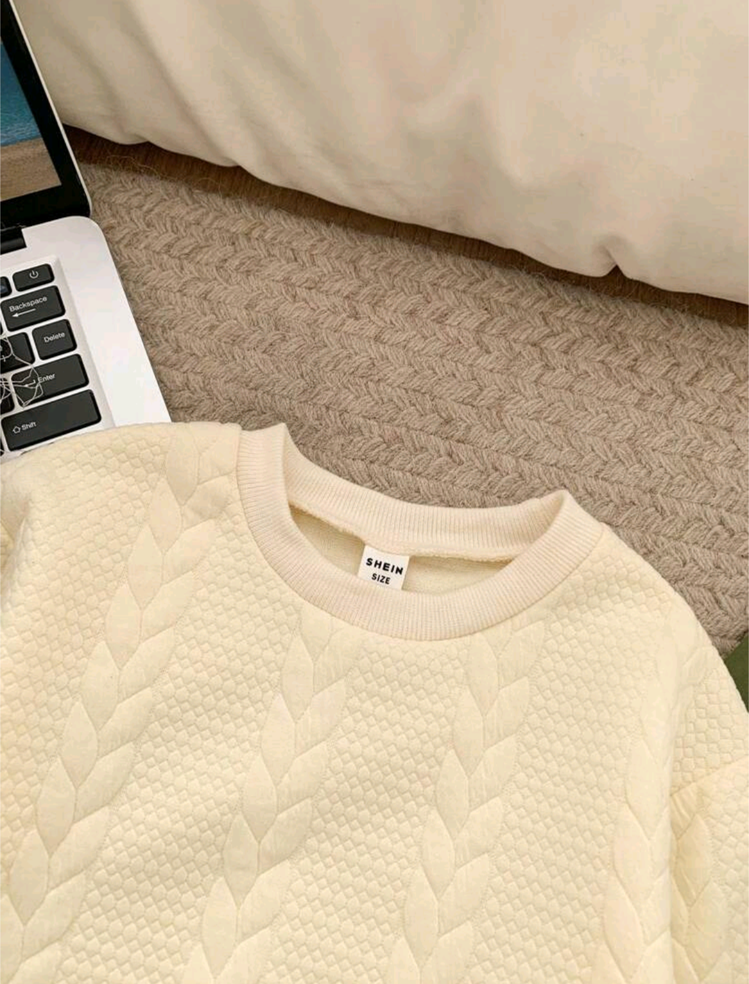 Kids Cable Knit Sweatshirt & Trouser Set