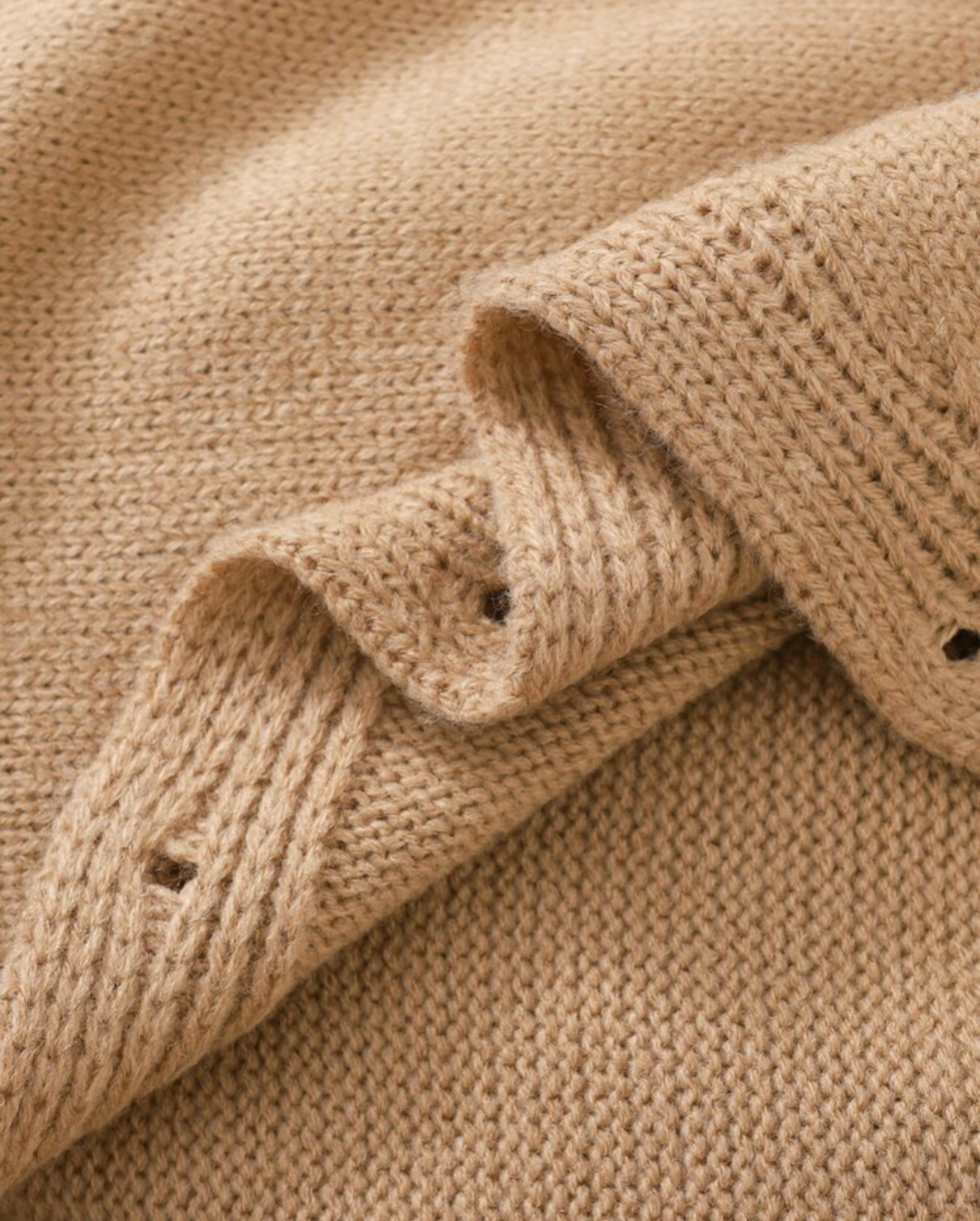 Teddy Bear Knitted Baby Romper – Camel