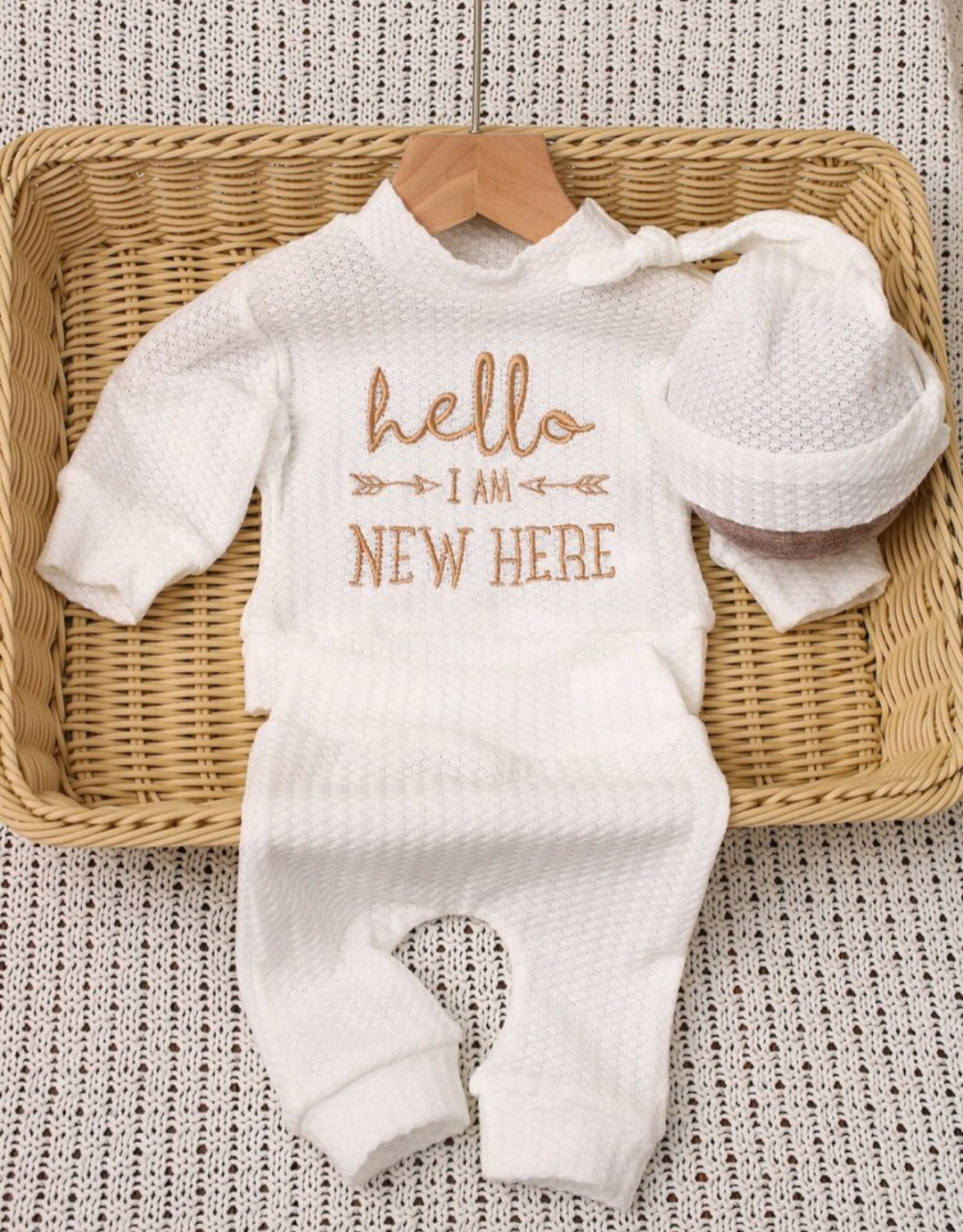 Hello I Am New Here Newborn Coming Home Set