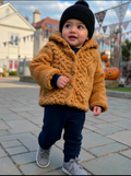 Baby & Toddler Caramel Teddy Fleece Hooded Jacket